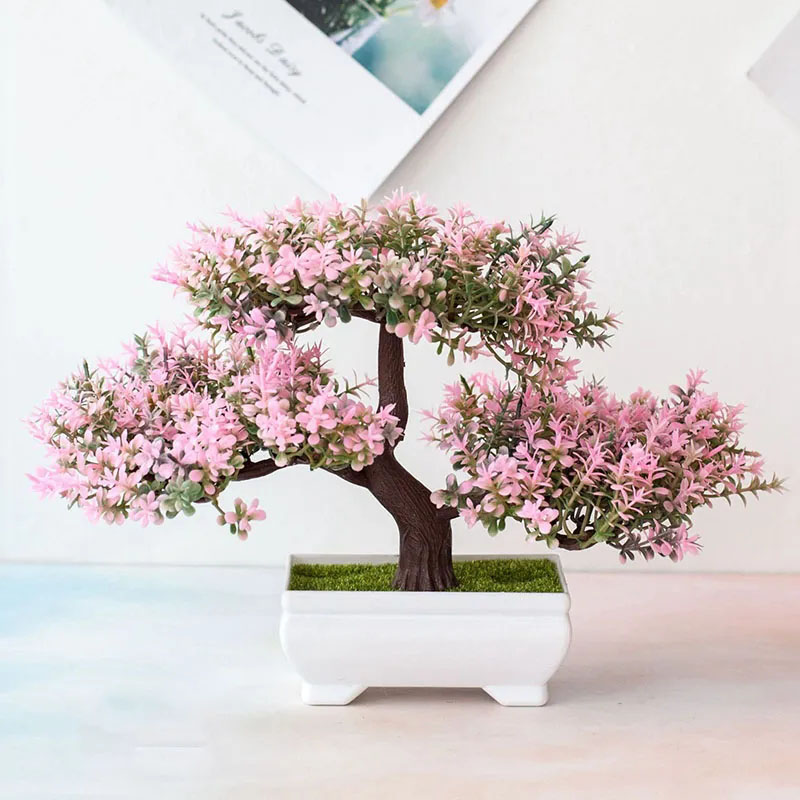 Bonsai Gardenia - พืชประดิษฐ์บอนไซปลอมดอกไม้ Potted เครื่องประดับสําหรับตาราง Home Hotel Room