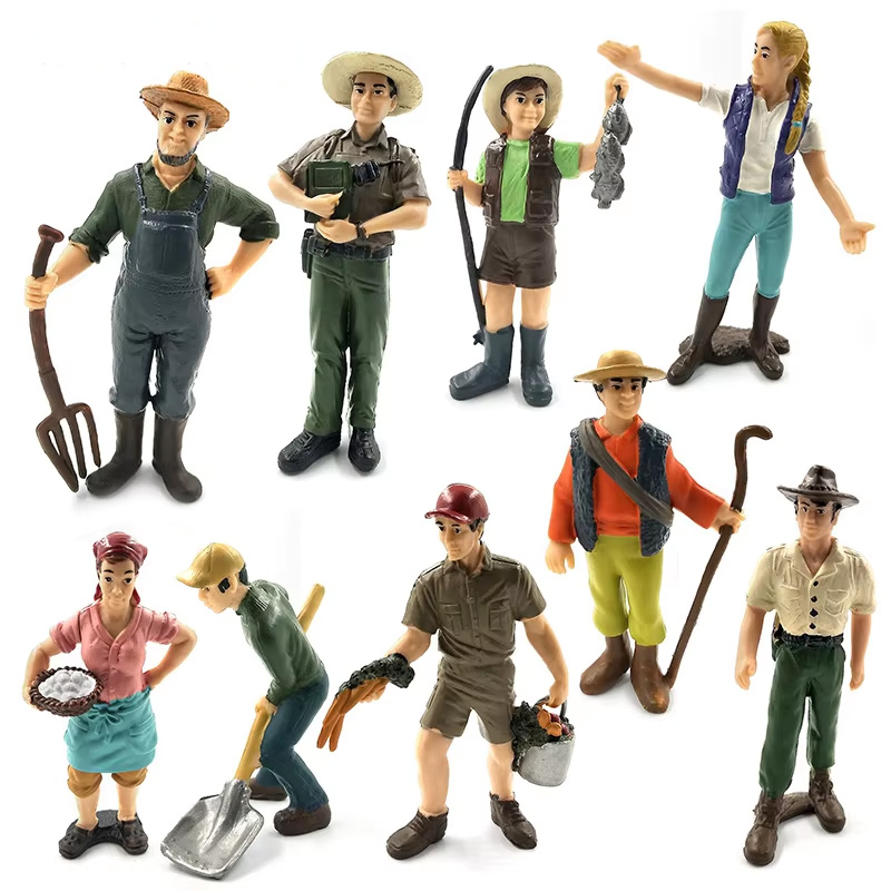 คนงานในฟาร์ม ชาวนา จำลองคน รูป - Bonsai Garden Japan บทวิจารณ์และราคา