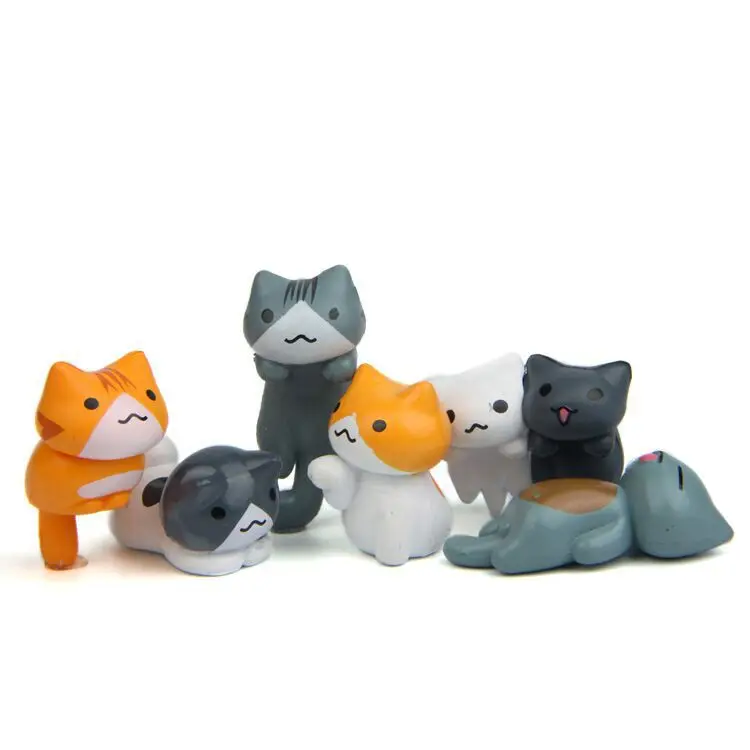 6 ชิ้น/เซ็ตการ์ตูนแมวนำโชคพีวี - Bonsai Garden Japan บทวิจารณ์และราคา